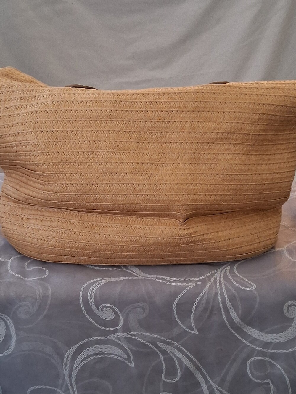 Hoxis Beige Summer Beach Woven Handbag - Picture 5 of 9
